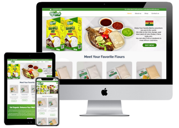 Website designed for a client that deals in Organic foods