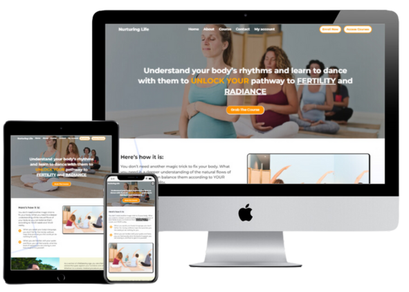 Landing page design for Nurturinglife.com